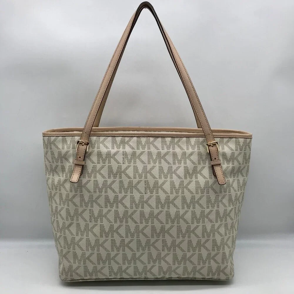Michael Kors Vanilla Monogram Diaper Tote Bag